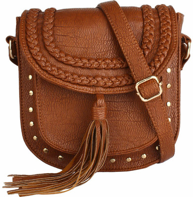 Ann Springs Brown Sling Bag Women Pu Rust Sling Bag