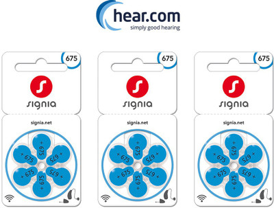 Signia Hearing Aid Battery 675- Pack of 18 Batteries 10966600-Hear.com Stethoscope Case(Blue)