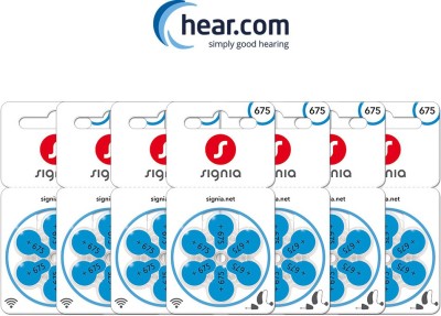 Signia Hearing Aid Battery 675- Pack of 42 Batteries 10966600-Hear.com Stethoscope Case(Blue)