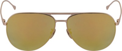 Cristiano Ronnie Aviator Sunglasses(For Men & Women, Golden)