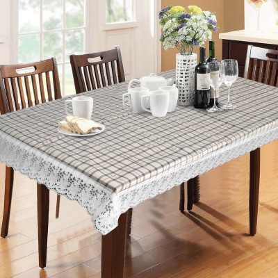 STYLZI Solid 8 Seater Table Cover(Cream, PVC)