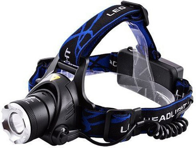 JRS TRADERS 3 Led lamp Headlamp Rechargeable Waterproof Head Flashlight for Trekking LED Headlamp Torch(Blue, 15 cm, Rechargeable)