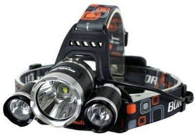 JRS TRADERS 3 Led lamp Headlamp Rechargeable Waterproof Head Flashlight for Trekking LED Headlamp Torch(Black, 15 cm, Rechargeable)