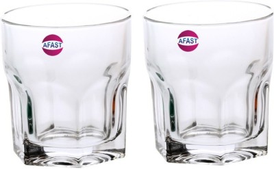 AFAST (Pack of 2) Multi-Purpose Beaver Tumbler Drinking Glass Set for Home Use (Set Of 2) -AA29 Glass Set Water/Juice Glass(250 ml, Glass, Clear)