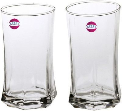 AFAST (Pack of 2) Multi-Purpose Beaver Tumbler Drinking Glass Set for Home Use (Set Of 2) -AA49 Glass Set Water/Juice Glass(250 ml, Glass, Clear)