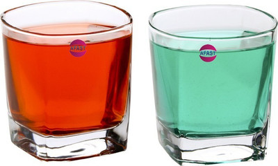 AFAST (Pack of 2) Multi-Purpose Beaver Tumbler Drinking Glass Set for Home Use (Set Of 2) -AA46 Glass Set Water/Juice Glass(250 ml, Glass, Clear)