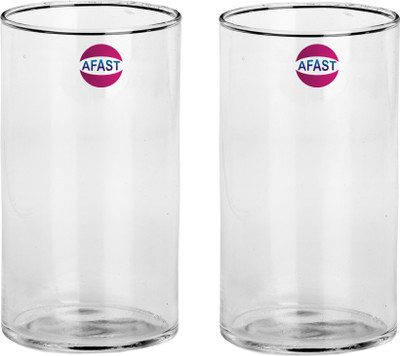 AFAST (Pack of 2) Multi-Purpose Beaver Tumbler Drinking Glass Set for Home Use (Set Of 2) -AA25 Glass Set Water/Juice Glass(250 ml, Glass, Clear)