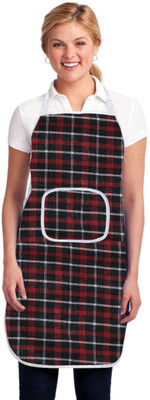 A CUBE LUXURY SOLUTIONS Cotton Chef's Apron - Free Size(Red, Single Piece)