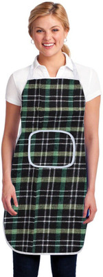 A CUBE LUXURY SOLUTIONS Cotton Chef's Apron - Free Size(Green, Single Piece)