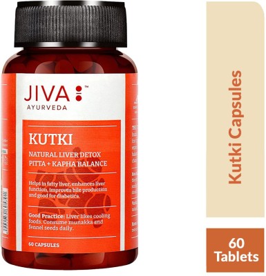 JIVA Kutki Capsules - Natural Liver Tonic - 60 Capsules - Pack of 1