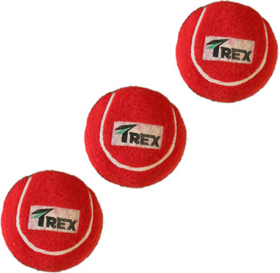 Dinetic Heavy weight tennis ball pack of 3 Cricket Tennis Ball(Standard, Pack of 3, Red)