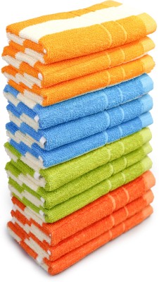 Satisfyn Cotton, Terry Cotton 400 GSM Hand, Face, Sport Towel Set(Pack of 12)