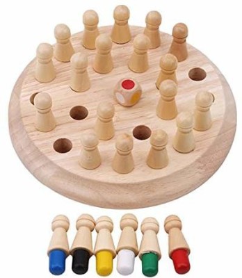 Dherik Tradworld Wooden Color Memory Chess Intelligence Game Kids Toy Gift Strategy & War Games Board Game Educational Board Games