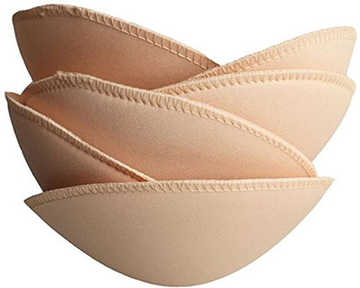 Bekbencery Cotton Cup Bra Pads(Beige Pack of 3)