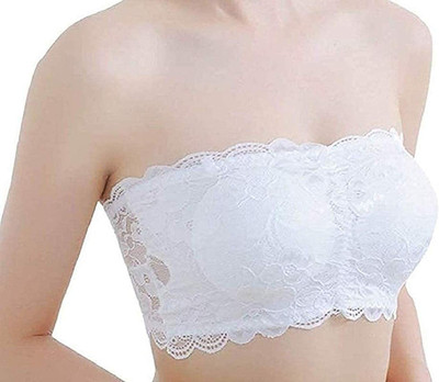 RVE RVE5546 Women Bandeau/Tube Lightly Padded Bra(White)