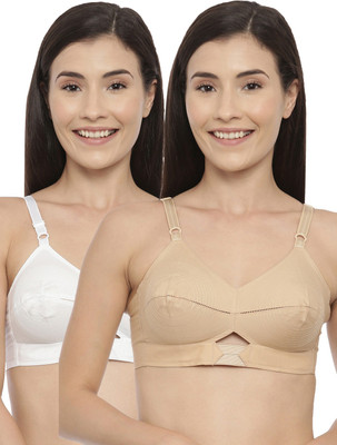 Blossom Priyasajini Round/Conical Encircled Shaper Bra Women Full Coverage Non Padded Bra(White, Beige)