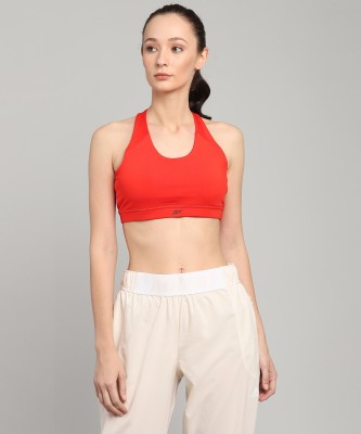 REEBOK WOR Bra - Padded Women Sports Bra(Red)