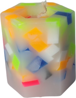 tanoshee HEXAGON SHAPE VOTIVE CANDLE- PACK OF 2 Candle(Multicolor, Pack of 2)