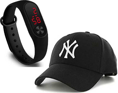 TRUDIX Solid, Self Design, Embroidered Sports/Regular Cap Cap(Pack of 2)