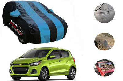 MotorSports Car Cover For Chevrolet Spark (With Mirror Pockets)(Blue)
