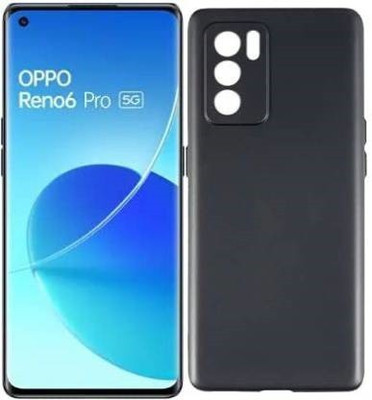 NewSelect Back Cover for OPPO Reno6 Pro 5G(Black, Flexible, Pack of: 1)