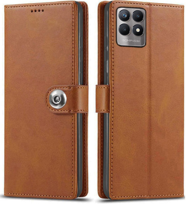 SHINESTAR. Back Cover for Realme 8i(Brown, Pack of: 1)