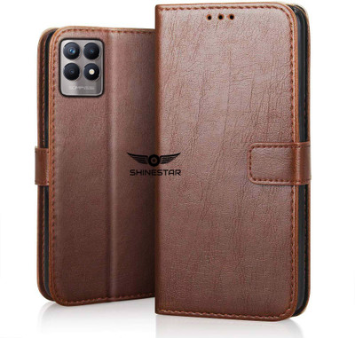 SHINESTAR. Back Cover for Realme 8i(Brown, Pack of: 1)