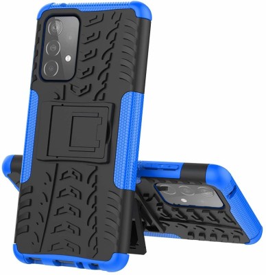 Lustree Back Cover for Samsung Galaxy M32 5G Shock Proof Dazzle Case Cover with Back Stand(Blue, Shock Proof, Pack of: 1)