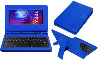 ACM Keyboard Case for Vivo Y33s(Blue, Cases with Holder, Pack of: 1)