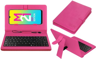 ACM Keyboard Case for Samsung Galaxy M21 2021(Pink, Cases with Holder, Pack of: 1)