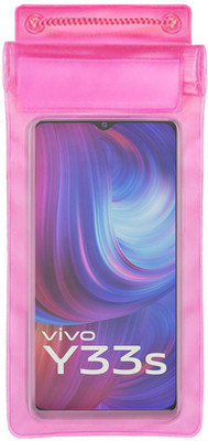 ACM Pouch for Vivo Y33s(Pink, Waterproof, Silicon, Pack of: 1)