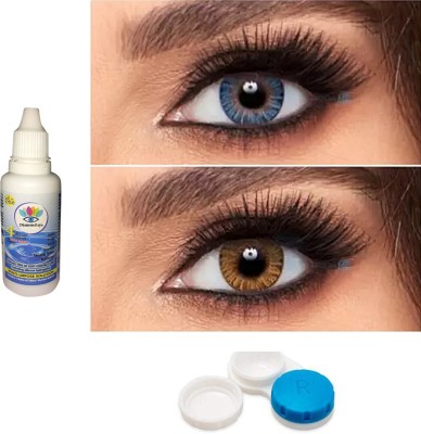Diamond Eye Monthly Disposable(000, Colored Contact Lenses, Pack of 2)