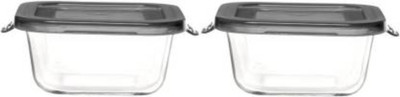 Flipkart SmartBuy Glass Utility Container  - 800 ml(Pack of 2, Black)