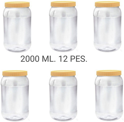 Platichouse Plastic Grocery Container  - 2000(Pack of 12, Clear)