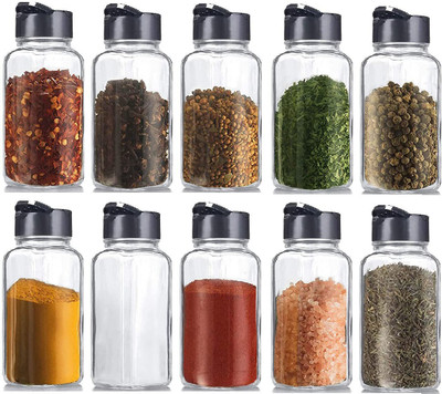JAY RAMDEV SELLER Glass Grocery Container  - 120 ml(Pack of 10, Clear)