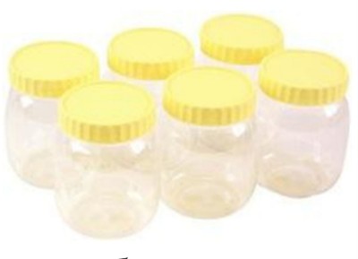 Platichouse Plastic Grocery Container  - 500(Pack of 6, Clear)