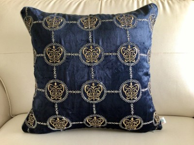 TARA Sparkling Homes Velvet Cushions & Pillows Cover(40 cm*40 cm, Blue)