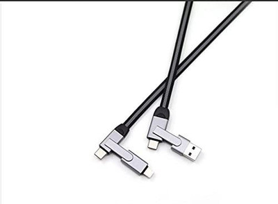 TELEPORT USB Type C Cable 1 m TELE-TYPE-C2(Compatible with Smartphone, Silver, One Cable)