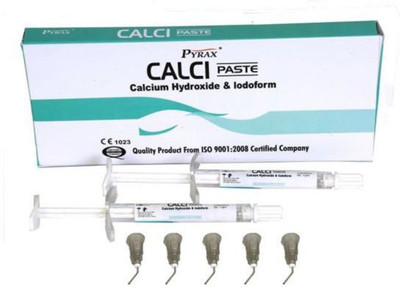 pyrax Dental Calcium Hydroxide with Iodoform Paste 2x1.5 g Syringes Dental Elevator