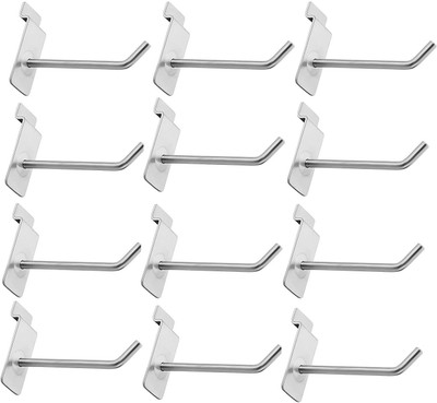 Nixnine NX2723 Stainless Steel Display Hook Hanger Showroom/Mobile Shop/Wall Mount/Clothing (4 Inch) Pack of 12 Door Hanger