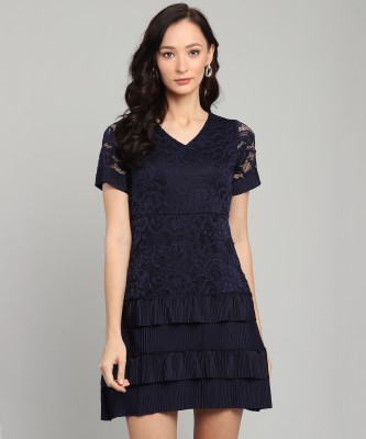 AND Women Layered Blue Dress