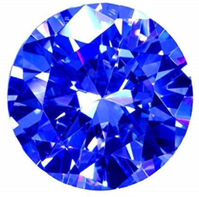Aanya Jewels 10.25 Ratti 9.00 Carat Certified Blue Zircon Stone I Round Shape Cubic Blue Diamond Gemstone Zircon Stone Ear Thread