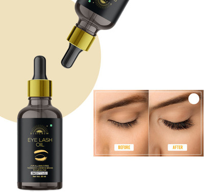 Desi Crew Eyebrow & Eyelash Growth Oil For Women - Strength with Pure Natural Ingredient 30 ml 30 ml(Brown)