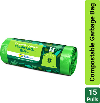 Flipkart Supermart Compostable Medium 15 Units Garbage Bag  Pack Of 15(15Bag )