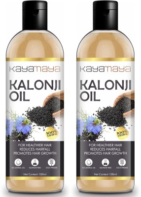 Kayamaya Premium Cold Pressed Kalonji Black Seed Oil for Healthy Hairs and Skin (Pack of 2) Hair Oil(200 ml)