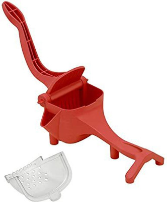 Saule Plastic Hand Press Plastic Lemon Squeezer Hand Juicer(Red)