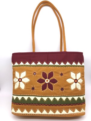 SriShopify Handicrafts Women Gold Tote