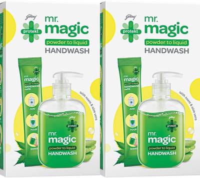 Godrej Protekt Mr. Magic Hand Wash Pump Hand Wash Refill + Dispenser