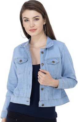 New Moon 3/4th Sleeve Washed Women Denim Jacket