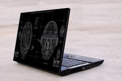 Yuckquee Robot Blue Print Laptop Skin printed on 3M Vinyl, HD,Laminated, Scratchproof,Laptop Skin/Sticker/Vinyl for 14.1, 14.4, 15.1, 15.6 inches F-21 Vinyl Laptop Decal 15.6